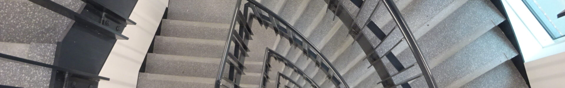 Birds eye view of winding stair case